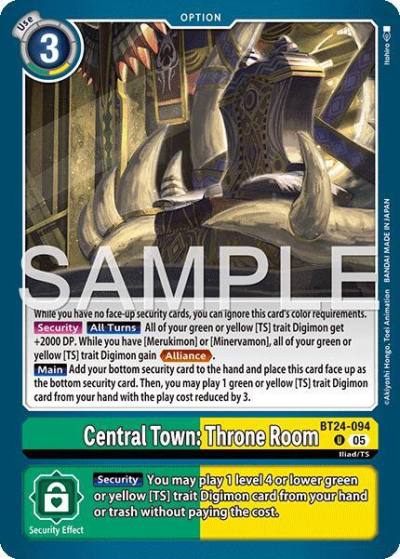 Central Town: Throne Room BT24-094 U Time Stranger Digimon card