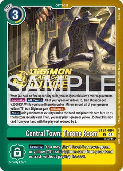 Central Town: Throne Room Judge Pack 9 BT24-094 U Time Stranger Digimon card