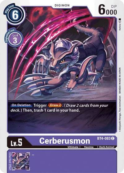 Cerberusmon BT4-083 C Great Legend Digimon card