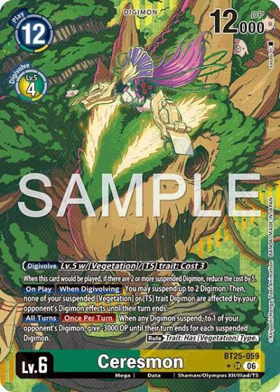 Ceresmon Alternate Art BT25-059 SR Dual Revolution Digimon card