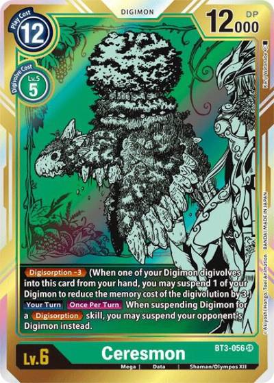 Ceresmon Alternate Art BT3-056 SR Release Special Booster 1.5 Digimon card