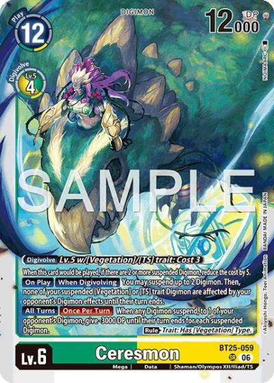 Ceresmon BT25-059 SR Dual Revolution Digimon card