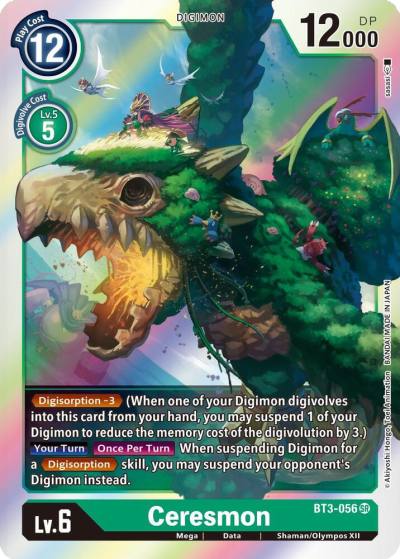 Ceresmon BT3-056 SR Release Special Booster 1.5 Digimon card