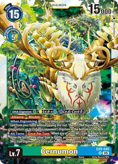 Cernumon EX9-045 SR Versus Monsters Digimon card
