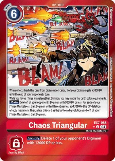 Chaos Triangular Foil EX7-066 U Digimon LIBERATOR Digimon card