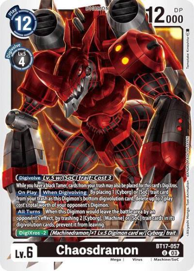 Chaosdramon BT17-057 U Secret Crisis Digimon card