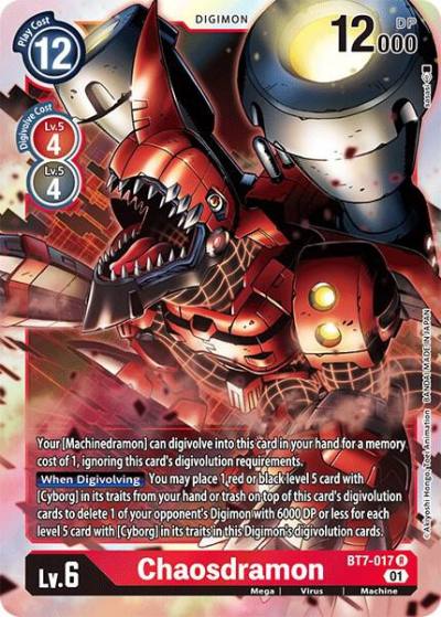 Chaosdramon BT7-017 R Next Adventure Digimon card