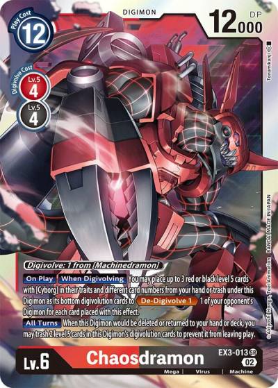 Chaosdramon EX3-013 SR Draconic Roar Digimon card