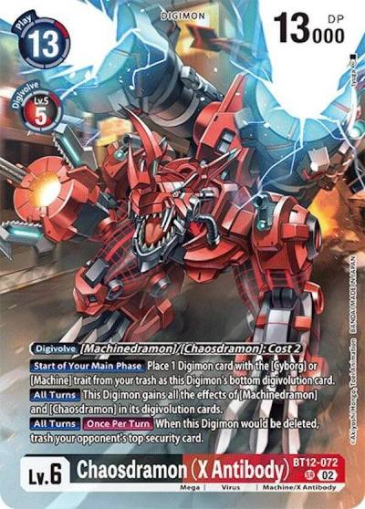 Chaosdramon X Antibody Alternate Art BT12-072 SR Special Limited Set Digimon card