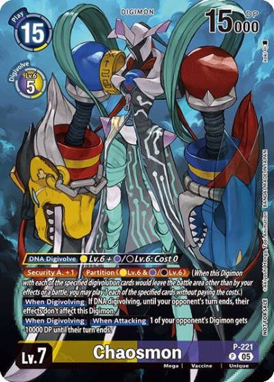 Chaosmon Time Stranger Box Topper P-221 P Time Stranger Digimon card