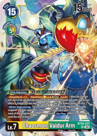 Chaosmon Valdur Arm BT20-037 SR Release Special Booster 2.5 Digimon card