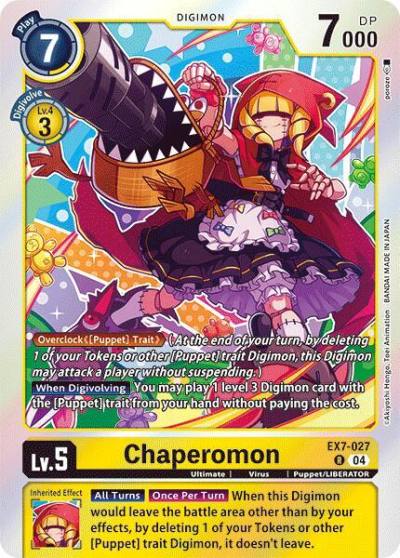Chaperomon EX7-027 R Digimon LIBERATOR Digimon card