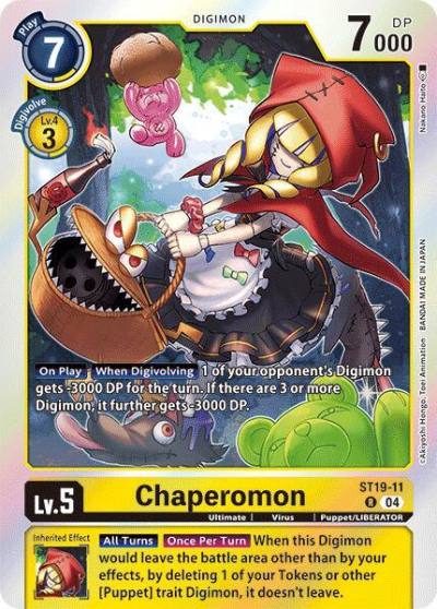 Chaperomon ST19-11 R Starter Deck 19: Fable Waltz Digimon card