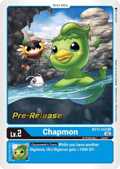 Chapmon BT13-002 U Versus Royal Knights Pre-Release Cards Digimon card