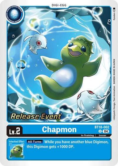 Chapmon BT18-002 U Release Special Booster 2.0 Celebration Event Cards Digimon card