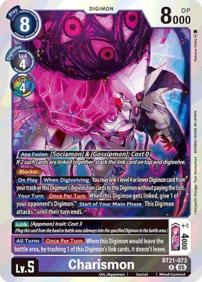 Charismon BT21-073 R World Convergence Digimon card