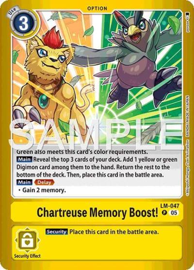 Chartreuse Memory Boost LM-047 P Limited Card Pack -Billion Bullet- Digimon card