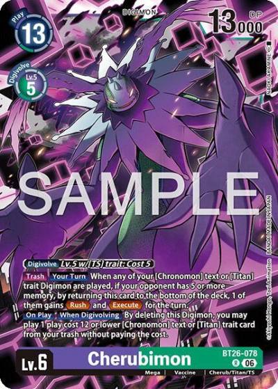 Cherubimon BT26-078 R Timeless Bonds Digimon card