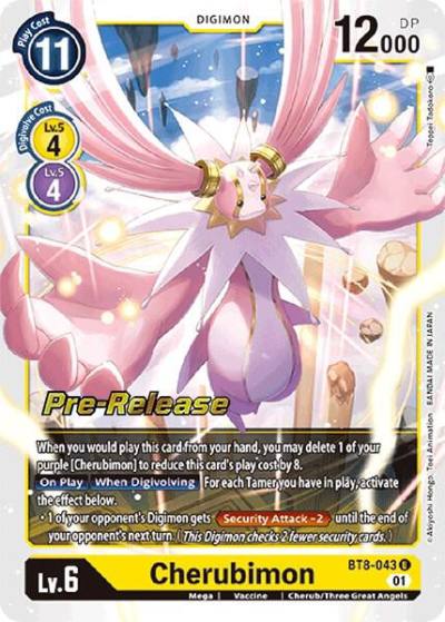 Cherubimon BT8-043 U New Awakening Pre-Release Cards Digimon card