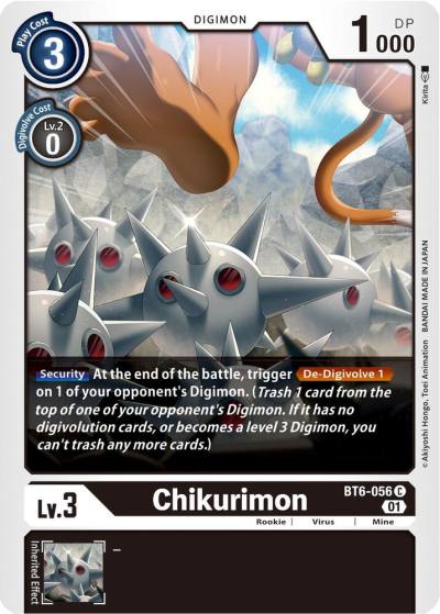 Chikurimon BT6-056 C Double Diamond Digimon card
