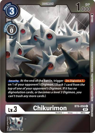 Chikurimon Event Pack 4 BT6-056 C Double Diamond Digimon card