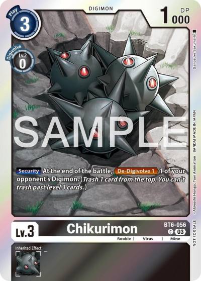 Chikurimon Official Tournament Vol13 Winner Pack BT6-056 C Double Diamond Digimon card