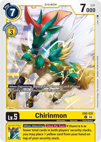 Chirinmon EX5-031 U Animal Colosseum Digimon card