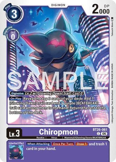 Chiropmon BT26-061 C Timeless Bonds Digimon card