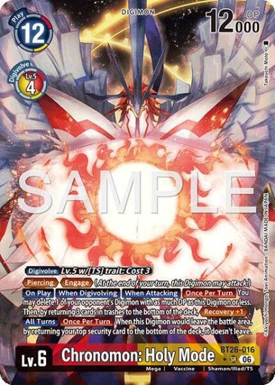 Chronomon: Holy Mode Alternate Art BT26-016 SR Timeless Bonds Digimon card