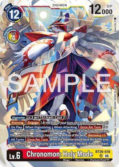 Chronomon: Holy Mode BT26-016 SR Timeless Bonds Digimon card