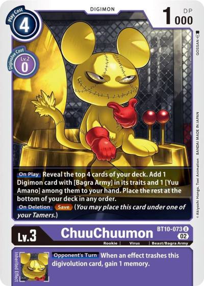 ChuuChuumon BT10-073 U Xros Encounter Digimon card