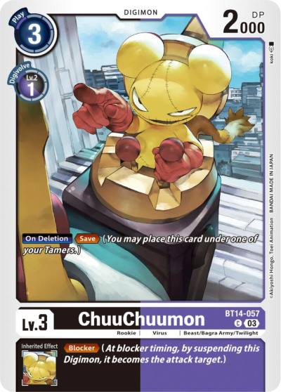 ChuuChuumon BT14-057 C Blast Ace Digimon card