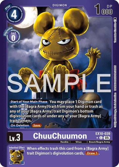 ChuuChuumon Limited Foil EX10-039 C Sinister Order Digimon card