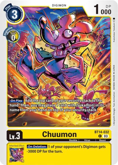 Chuumon BT14-032 C Blast Ace Digimon card
