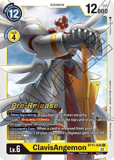 ClavisAngemon BT11-045 U Dimensional Phase Pre-Release Cards Digimon card