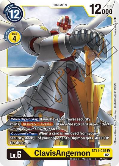 ClavisAngemon Foil BT11-045 U Dimensional Phase Digimon card