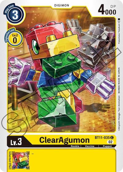 ClearAgumon BT11-035 C Dimensional Phase Digimon card