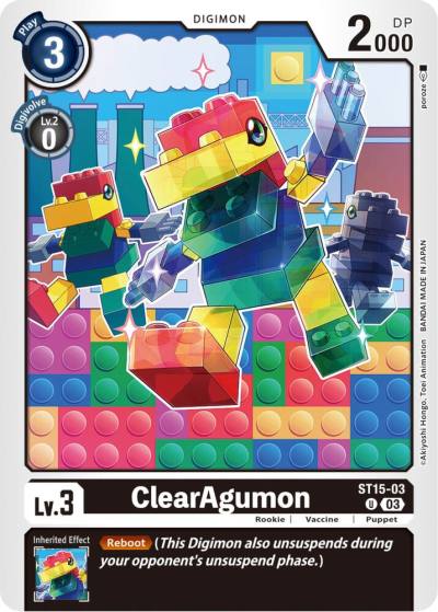 ClearAgumon ST15-03 U Starter Deck 15: Dragon of Courage Digimon card