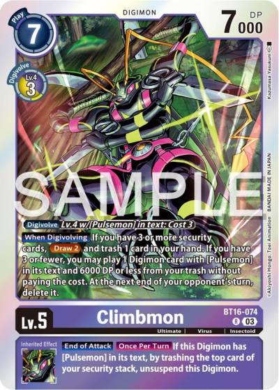 Climbmon BT16-074 R Beginning Observer Digimon card