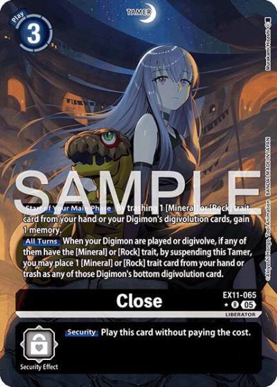 Close Alternate Art EX11-065 R Dawn of Liberator Digimon card