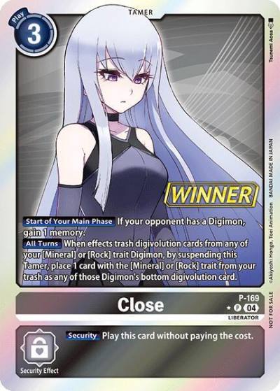 Close Store Tournament 2025 Vol1 Winner Pack P-169 P Digimon Promotion Cards Digimon card