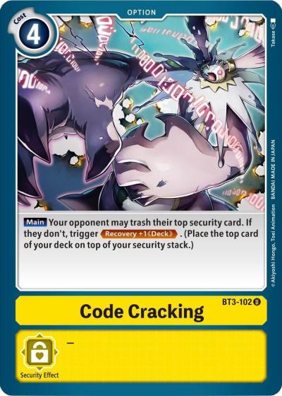 Code Cracking BT3-102 U Release Special Booster 1.5 Digimon card