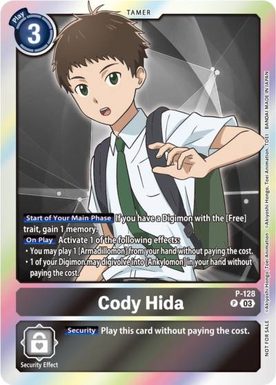 Cody Hida Tamer Party Pack The Beginning Ver 20 P-128 P Digimon Promotion Cards Digimon card