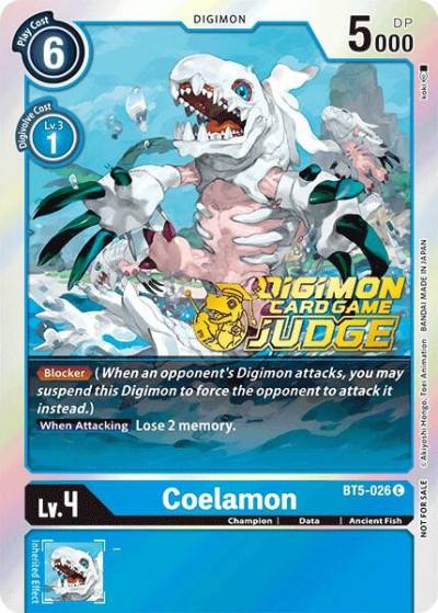 Coelamon Judge Pack 1 BT5-026 C Battle of Omni Digimon card