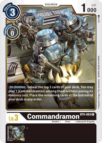 Commandramon BT4-063 R Great Legend Digimon card