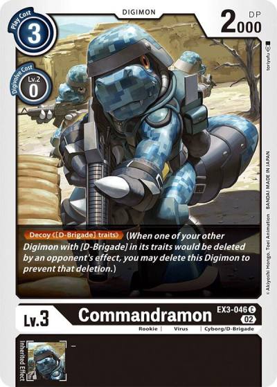Commandramon EX3-046 C Draconic Roar Digimon card