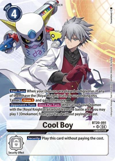 Cool Boy Alternate Art BT20-091 SR Release Special Booster 2.5 Digimon card