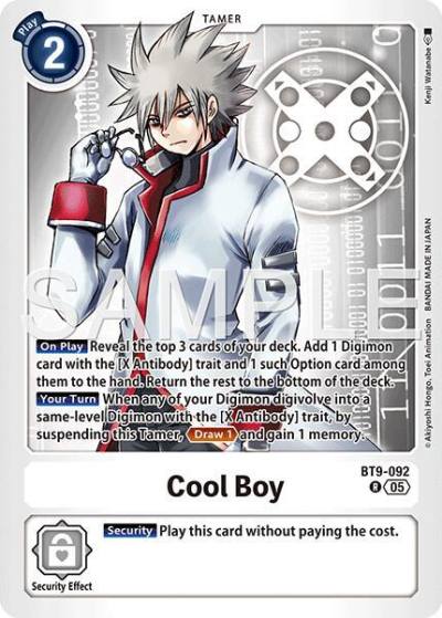 Cool Boy Reprint BT9-092 R Advanced Booster Digimon Generation Digimon card