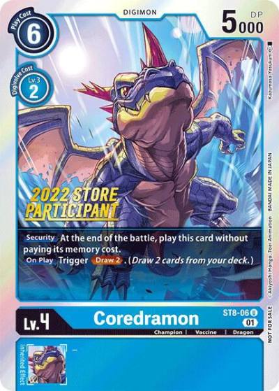 Coredramon 2022 Store Participant ST8-06 U Starter Deck 08: Ulforce Veedramon Digimon card