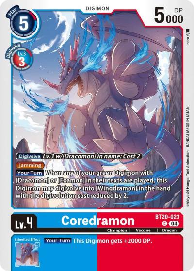 Coredramon BT20-023 C Release Special Booster 2.5 Digimon card